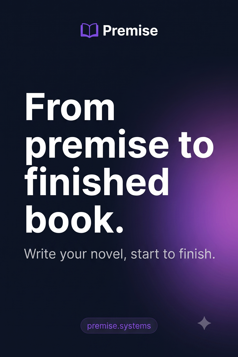 Premise - From premise to finished book. Write your novel, start to finish.
